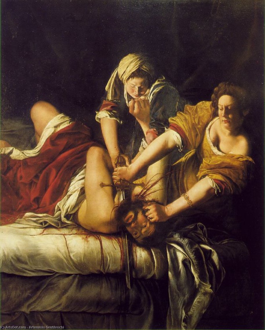 Wikioo.org - The Encyclopedia of Fine Arts - Painting, Artwork by Artemisia Gentileschi - A. judith beheading holofernes, - (199x162.5)