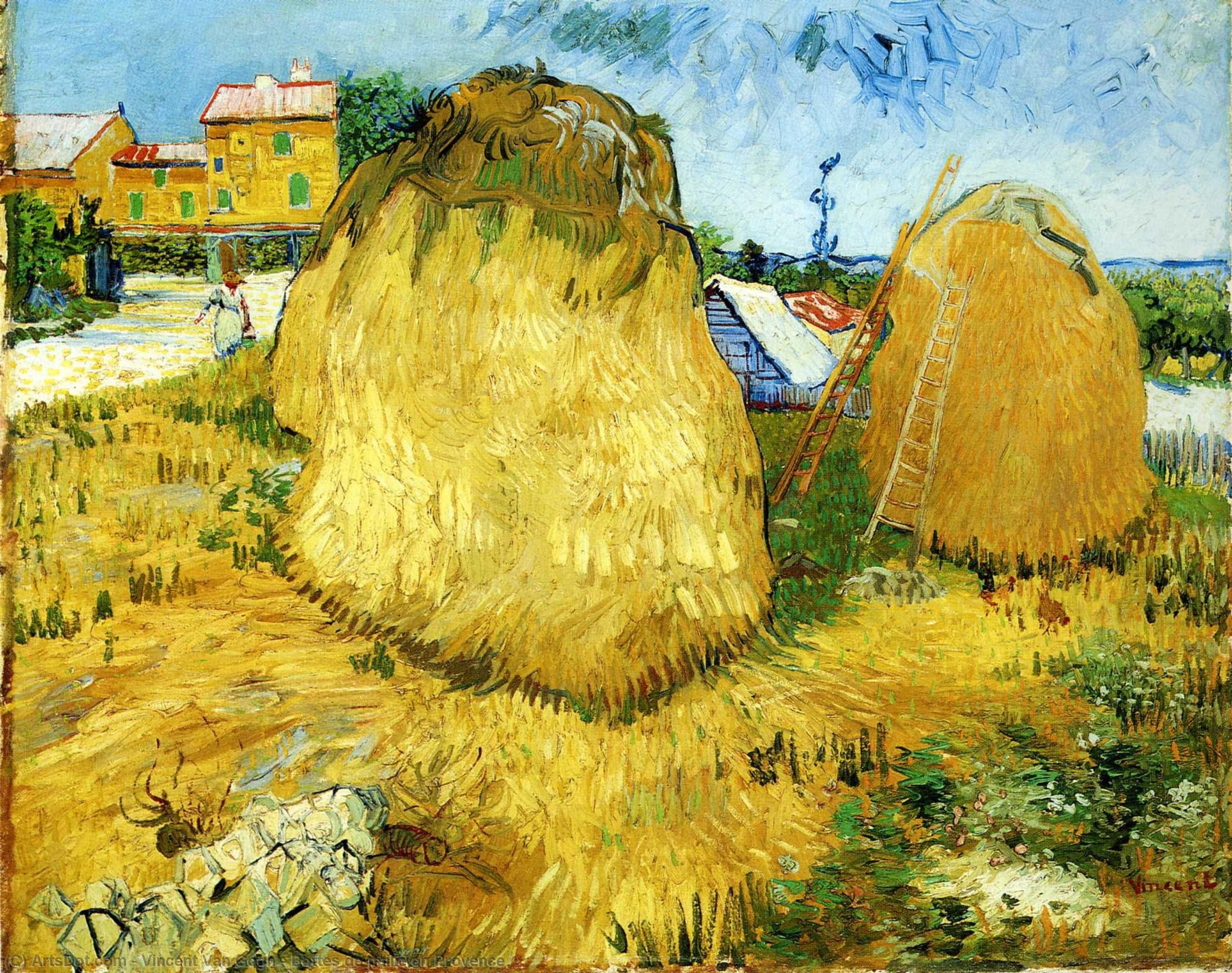 Wikioo.org - The Encyclopedia of Fine Arts - Painting, Artwork by Vincent Van Gogh - Bottes de paille en Provence