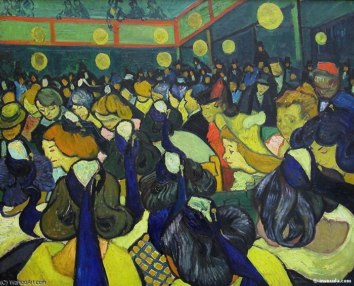 Wikioo.org - Bách khoa toàn thư về mỹ thuật - Vẽ tranh, Tác phẩm nghệ thuật Vincent Van Gogh - La salle de danse a Arles