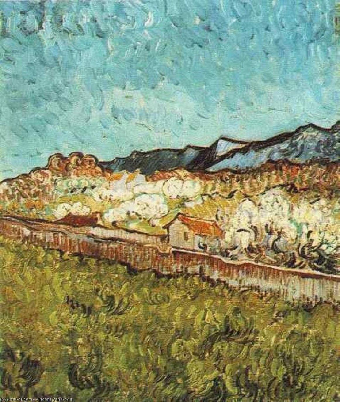 WikiOO.org - Enciclopedia of Fine Arts - Pictura, lucrări de artă Vincent Van Gogh - Aux pieds des montagnes