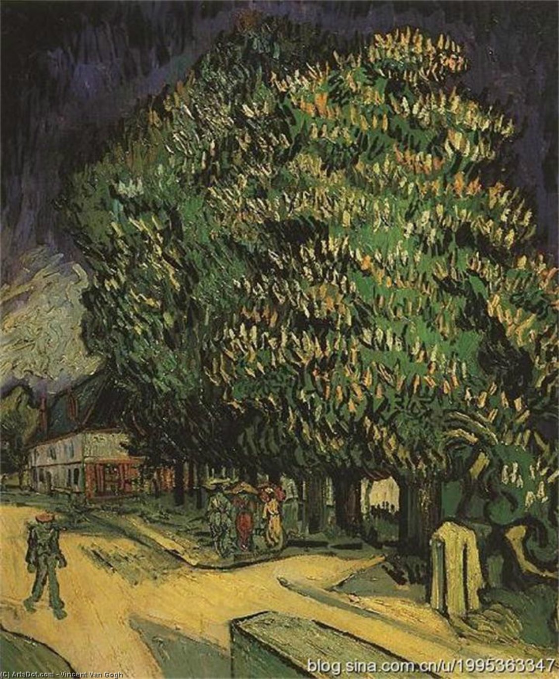 Wikioo.org - The Encyclopedia of Fine Arts - Painting, Artwork by Vincent Van Gogh - Marronnier en fleur