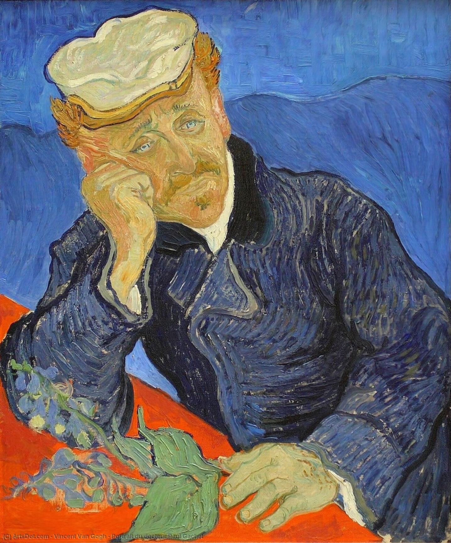 WikiOO.org - Encyclopedia of Fine Arts - Maalaus, taideteos Vincent Van Gogh - Portrait du docteur Paul Gachet