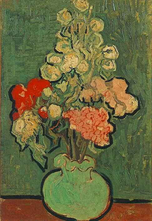 WikiOO.org - Енциклопедия за изящни изкуства - Живопис, Произведения на изкуството Vincent Van Gogh - Vase et fleurs