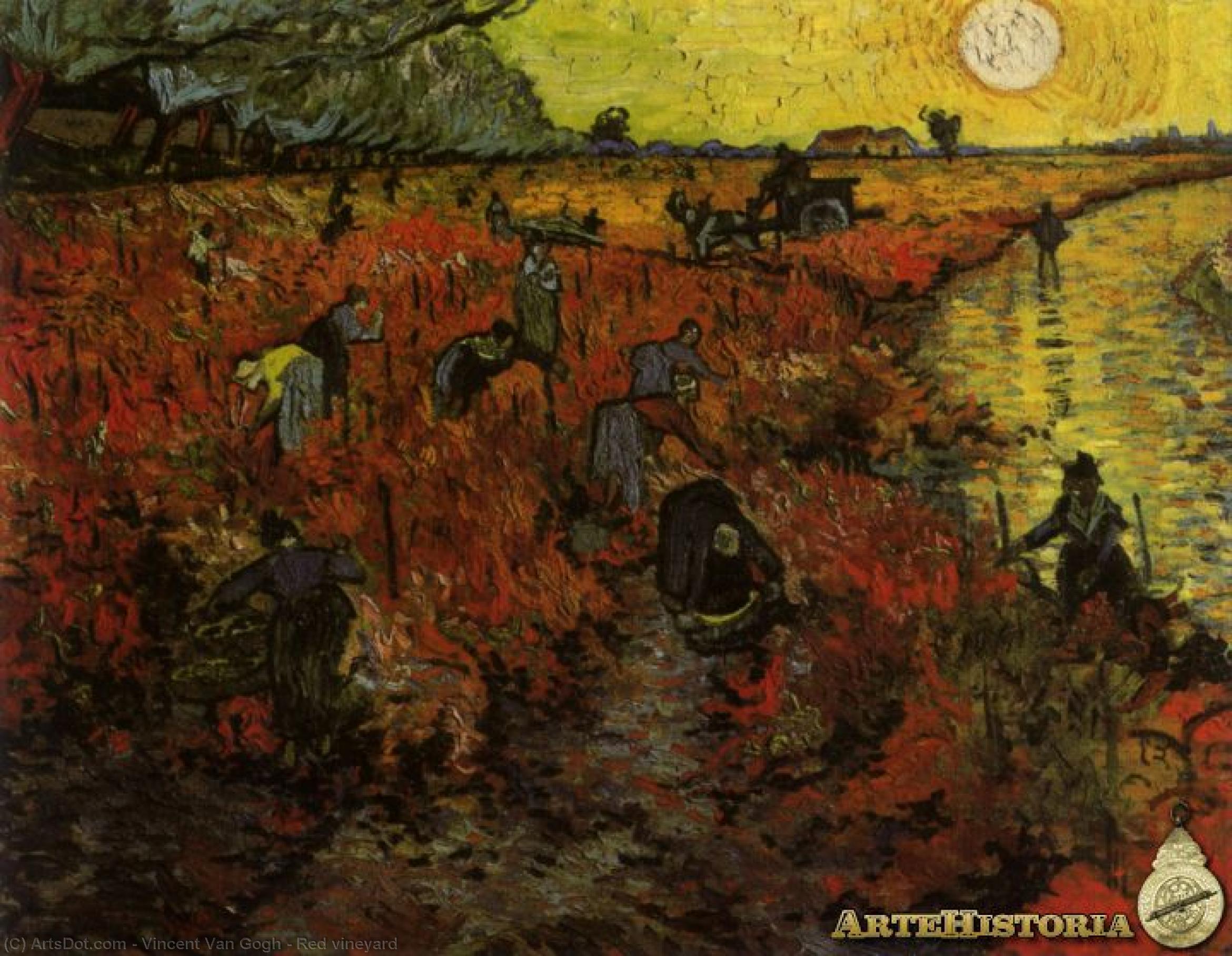 WikiOO.org - Εγκυκλοπαίδεια Καλών Τεχνών - Ζωγραφική, έργα τέχνης Vincent Van Gogh - Red vineyard