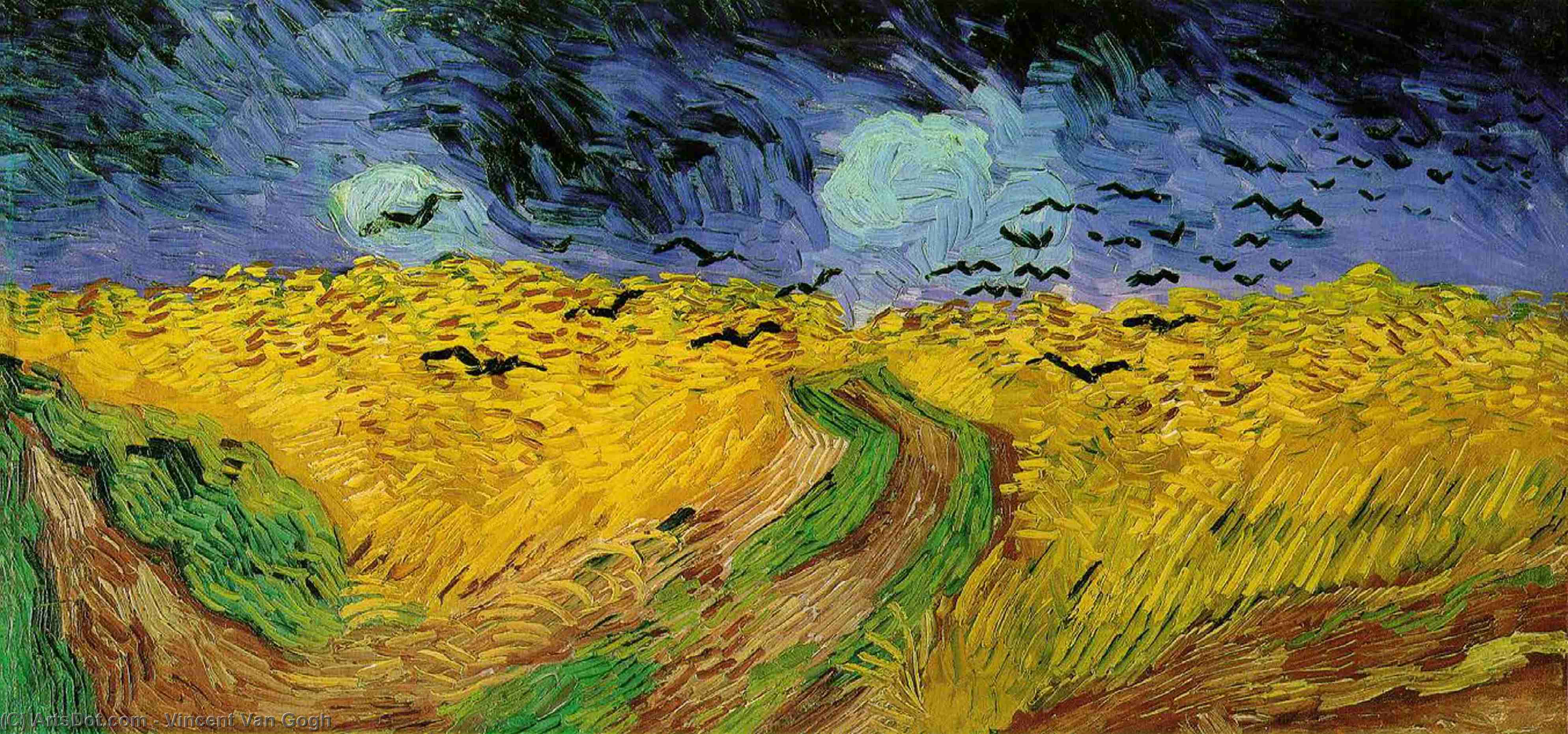 Wikioo.org - The Encyclopedia of Fine Arts - Painting, Artwork by Vincent Van Gogh - Threatening skies