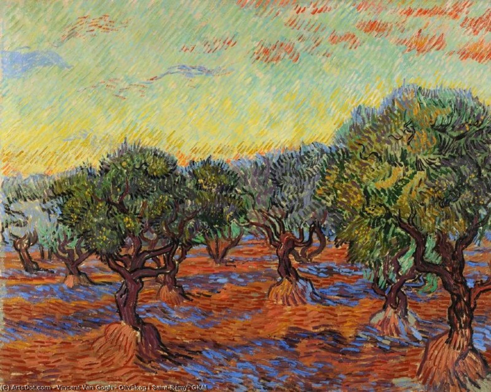 Wikioo.org – L'Enciclopedia delle Belle Arti - Pittura, Opere di Vincent Van Gogh - Olivskog io Saint-Rémy , G KM