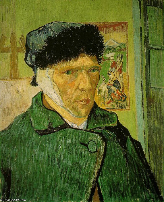 WikiOO.org - دایره المعارف هنرهای زیبا - نقاشی، آثار هنری Vincent Van Gogh - Self-portrait with bandaged ear, Co