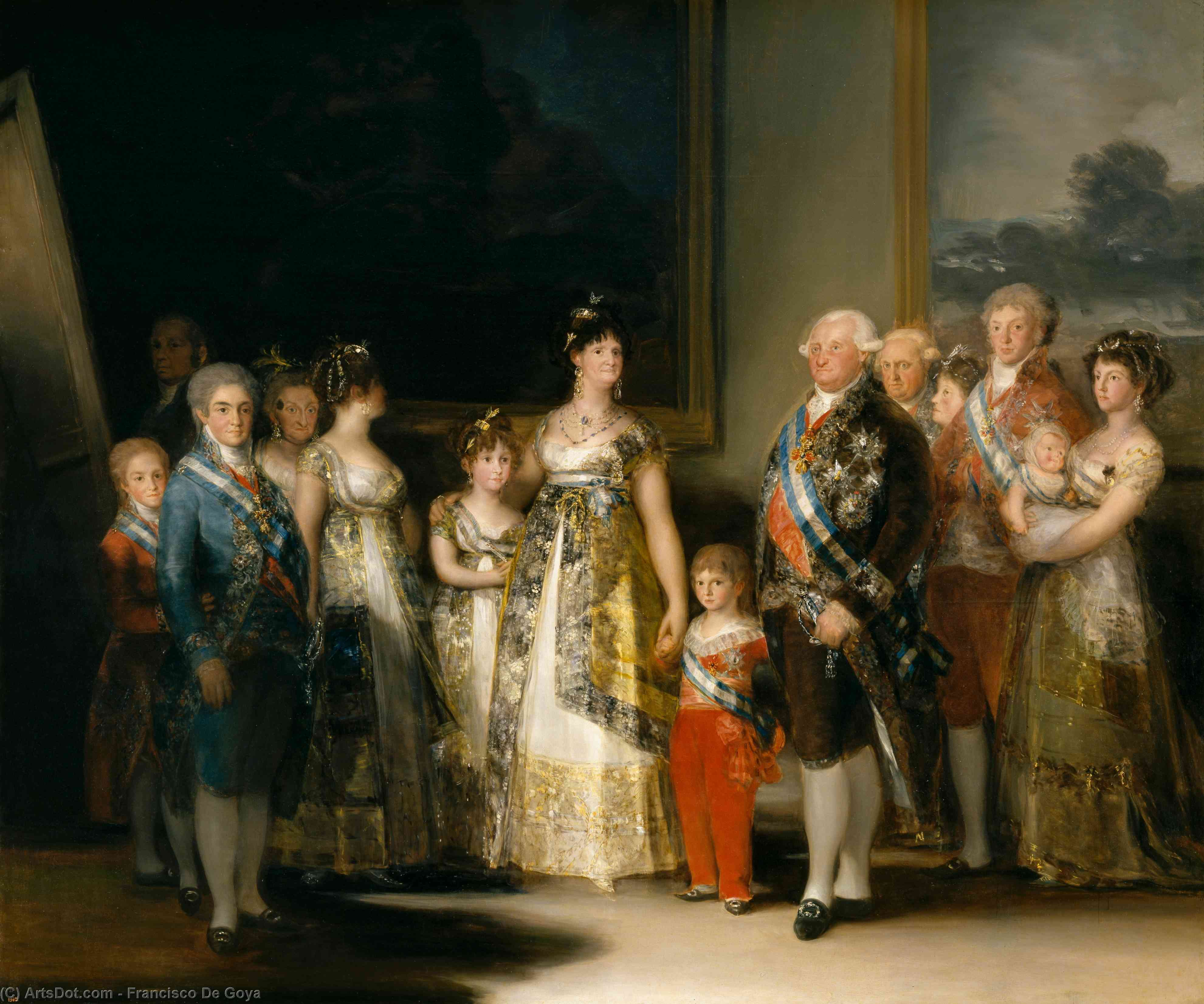 Wikioo.org – L'Enciclopedia delle Belle Arti - Pittura, Opere di Francisco De Goya - Famiglia di Carlos DISPOSITIVO DI VENIPUNZIONE