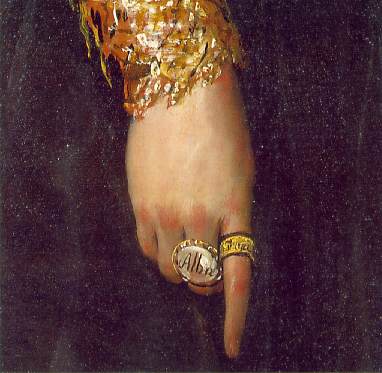Wikioo.org - Bách khoa toàn thư về mỹ thuật - Vẽ tranh, Tác phẩm nghệ thuật Francisco De Goya - Duchess of Alba, Detalj 2, Hispan