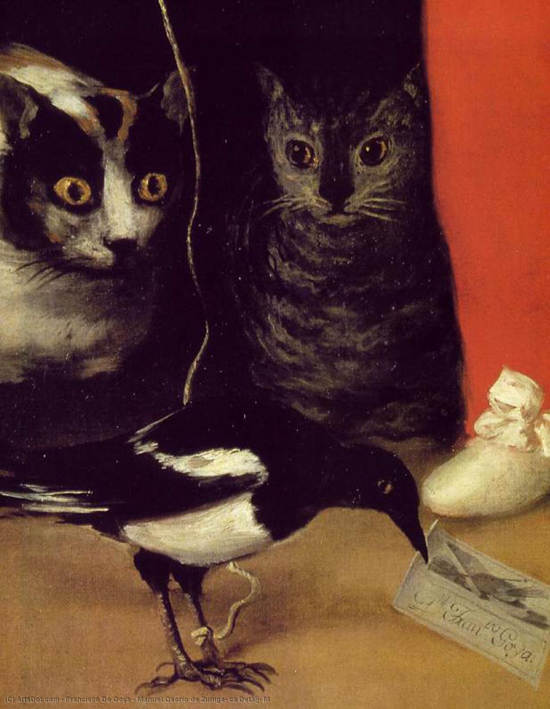 Wikioo.org - The Encyclopedia of Fine Arts - Painting, Artwork by Francisco De Goya - Manuel Osorio de Zuniga, ca Detalj, M