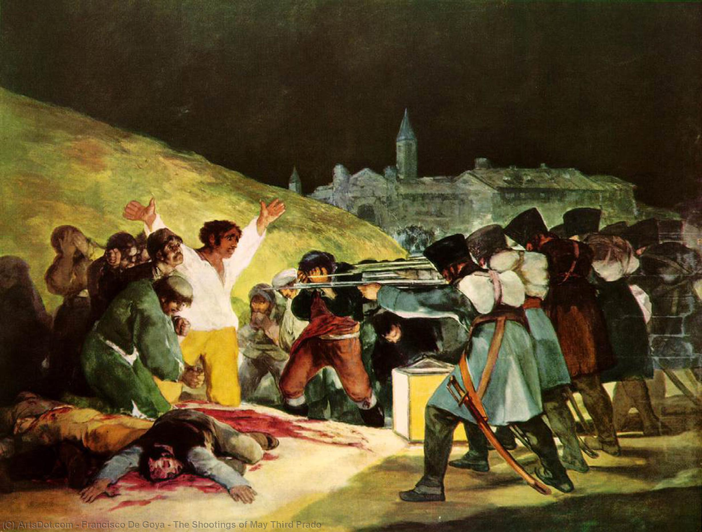 WikiOO.org – 美術百科全書 - 繪畫，作品 Francisco De Goya - 枪击事件 的   可能  第三位  普拉多