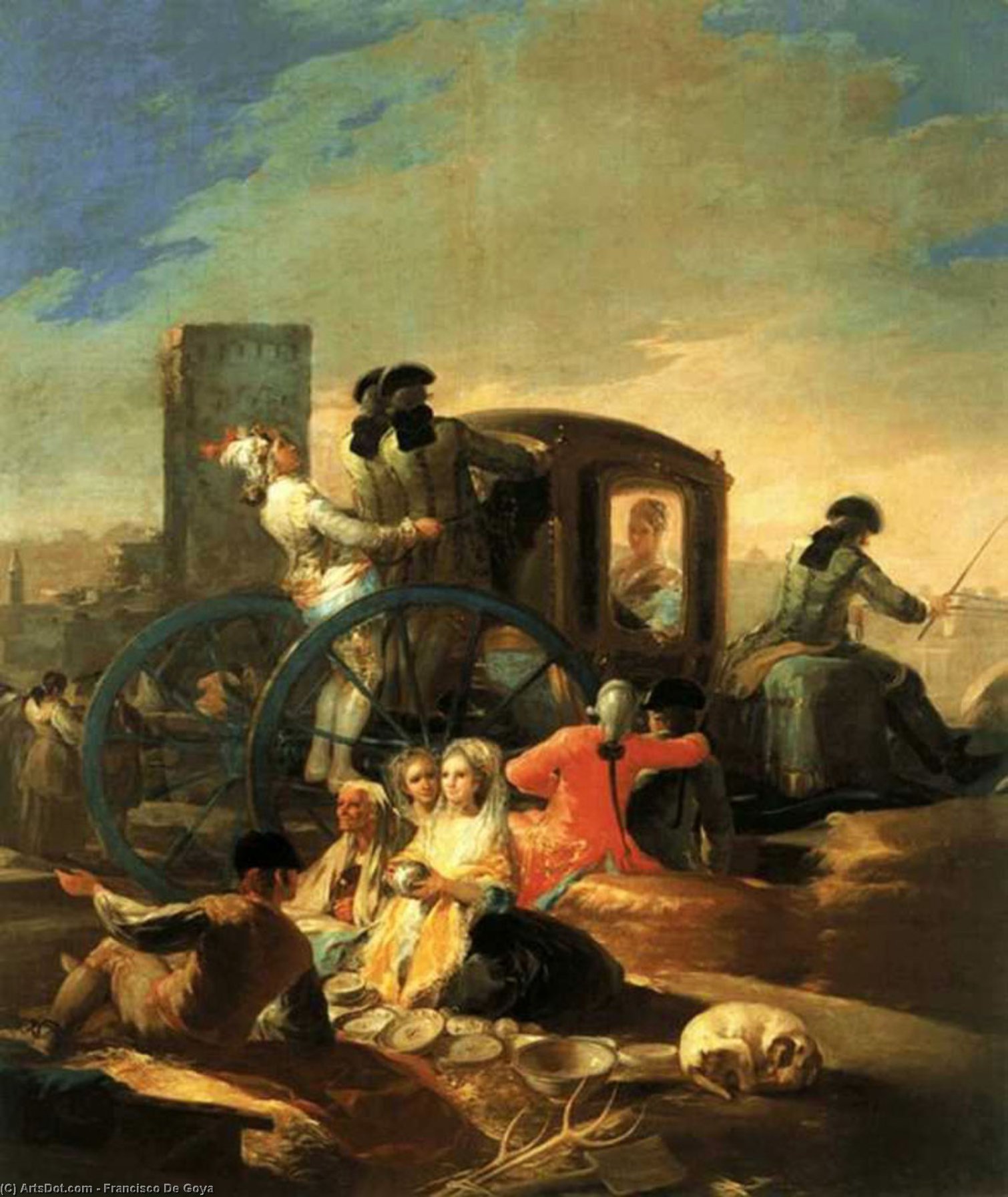 Wikioo.org - The Encyclopedia of Fine Arts - Painting, Artwork by Francisco De Goya - Il Mercante di stoviglie. . Museo del Prado Madrid