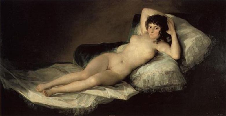 Wikioo.org - The Encyclopedia of Fine Arts - Painting, Artwork by Francisco De Goya - La maja desnuda. . Madrid, Museo del Prado.