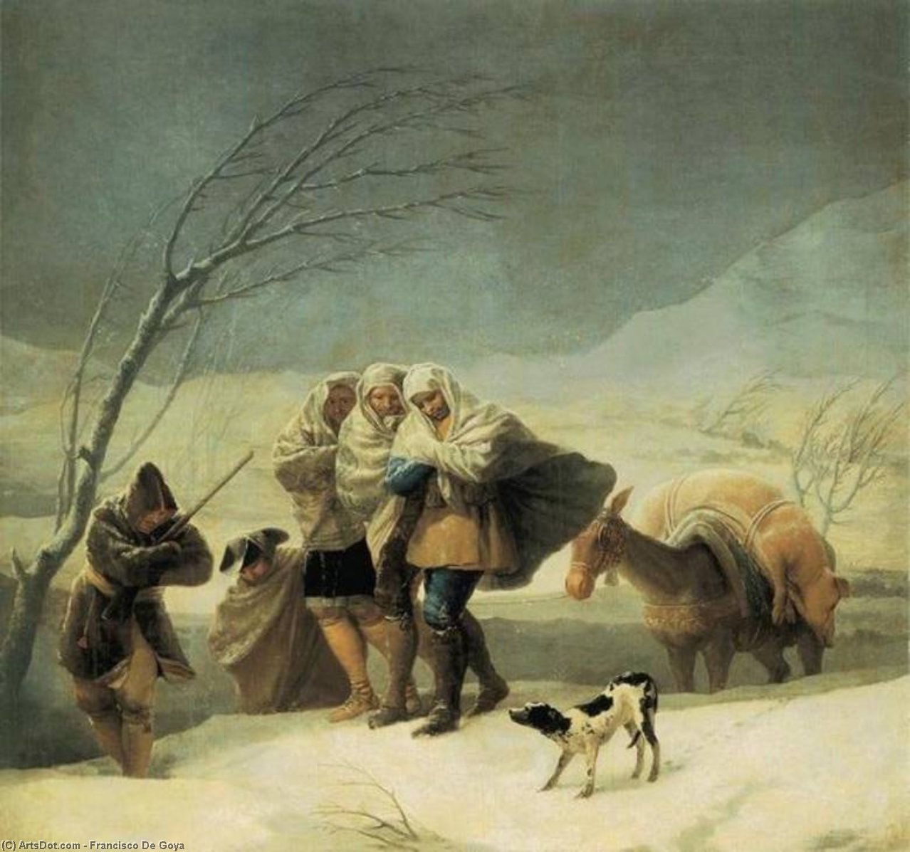 WikiOO.org - Encyclopedia of Fine Arts - Målning, konstverk Francisco De Goya - La nevicata. . Madrid, Museo del Prado.