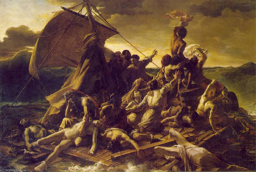 WikiOO.org - 백과 사전 - 회화, 삽화 Jean-Louis André Théodore Géricault - The Raft of the Medusa, Louvre