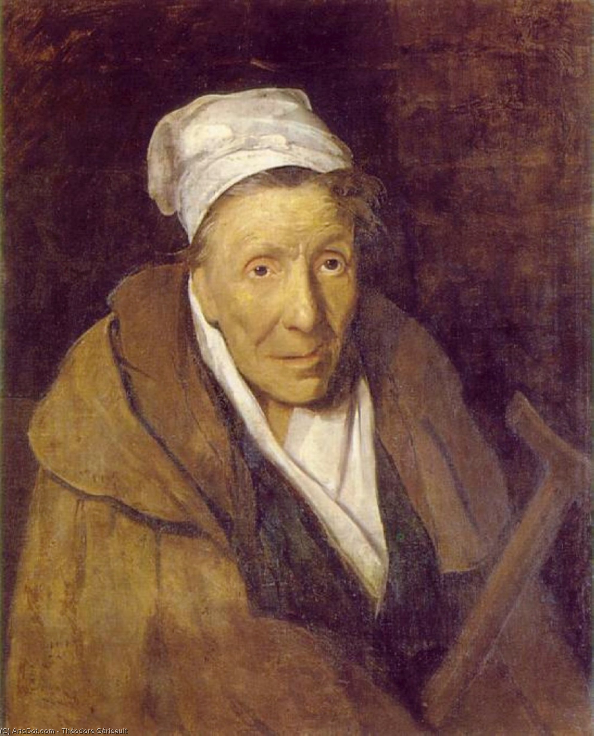WikiOO.org – 美術百科全書 - 繪畫，作品 Jean-Louis André Théodore Géricault - 女子 与  赌博  躁狂症  钙