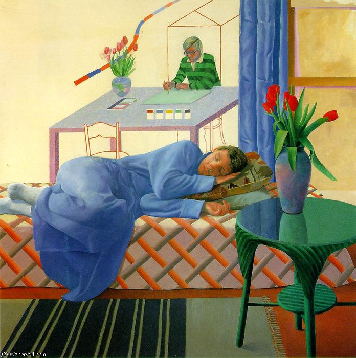 Wikioo.org - The Encyclopedia of Fine Arts - Painting, Artwork by David Hockney - Unfinished self