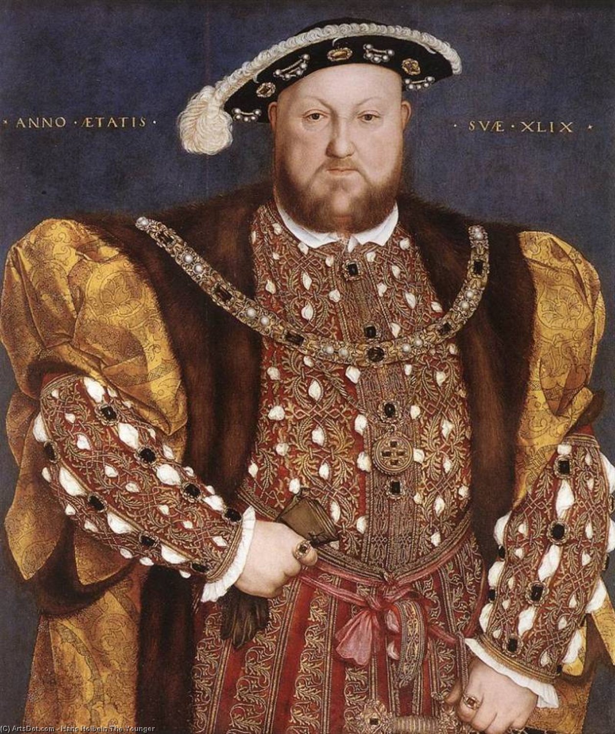 WikiOO.org - Encyclopedia of Fine Arts - Lukisan, Artwork Hans Holbein The Younger - Portrait of Henry VIII, Galleria