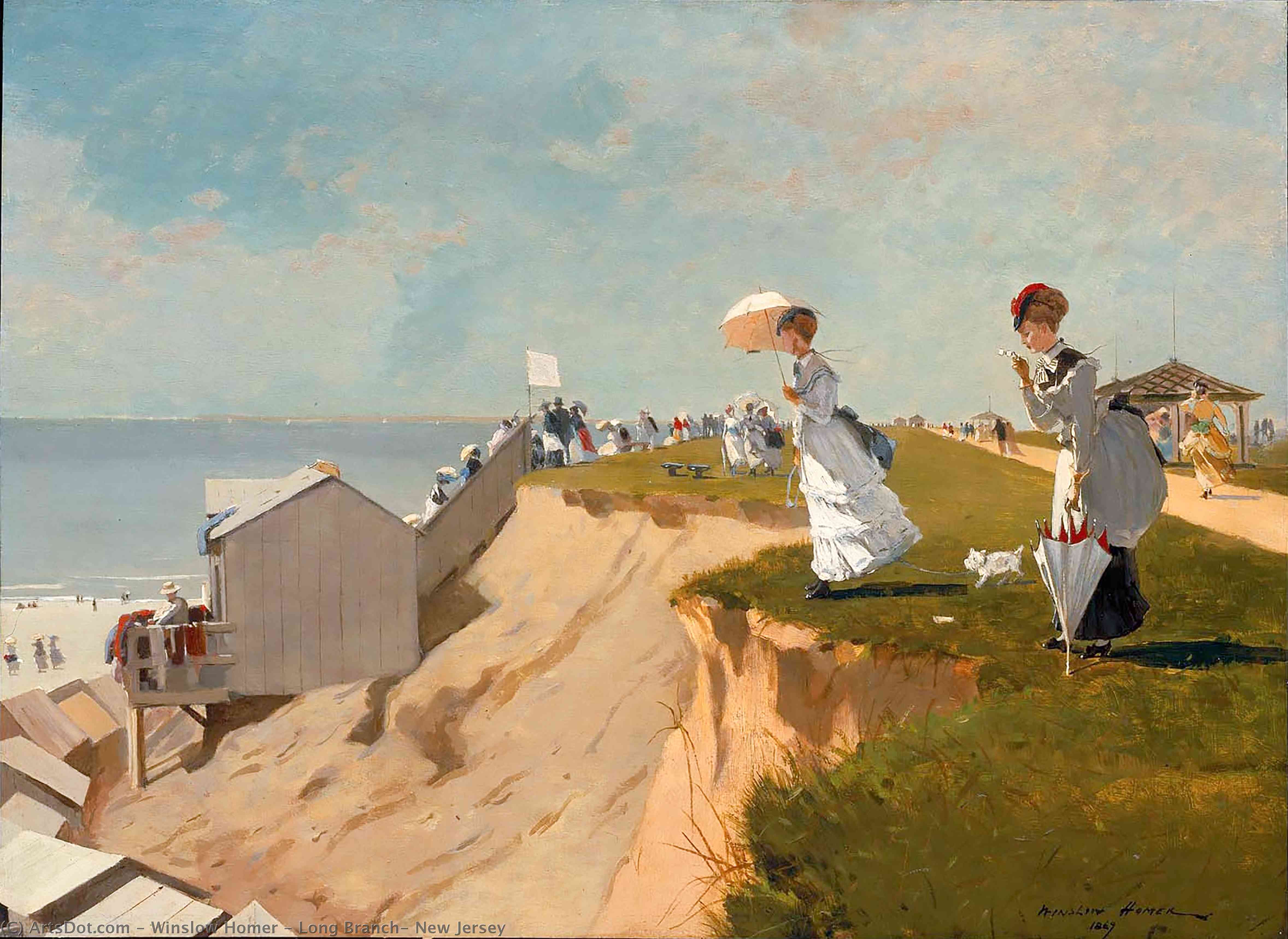 WikiOO.org - Encyclopedia of Fine Arts - Maleri, Artwork Winslow Homer - Long Branch, New Jersey