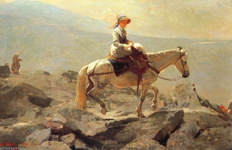 WikiOO.org - Encyclopedia of Fine Arts - Malba, Artwork Winslow Homer - The Bridle Path, White Mountains, oil on canvas,