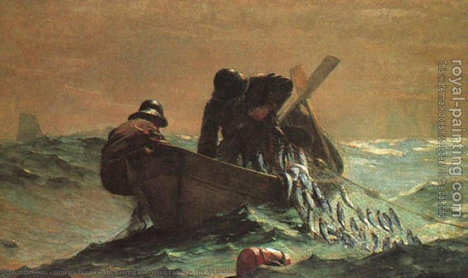Wikioo.org – L'Encyclopédie des Beaux Arts - Peinture, Oeuvre de Winslow Homer - le hareng net , huile sur toile , lart Institut