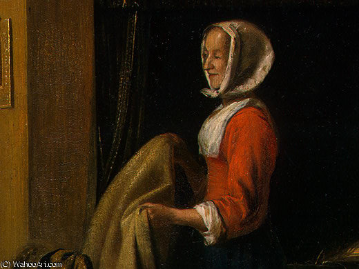 Wikioo.org – L'Encyclopédie des Beaux Arts - Peinture, Oeuvre de Pieter De Hooch - La chambre, Detalj 2, ngw