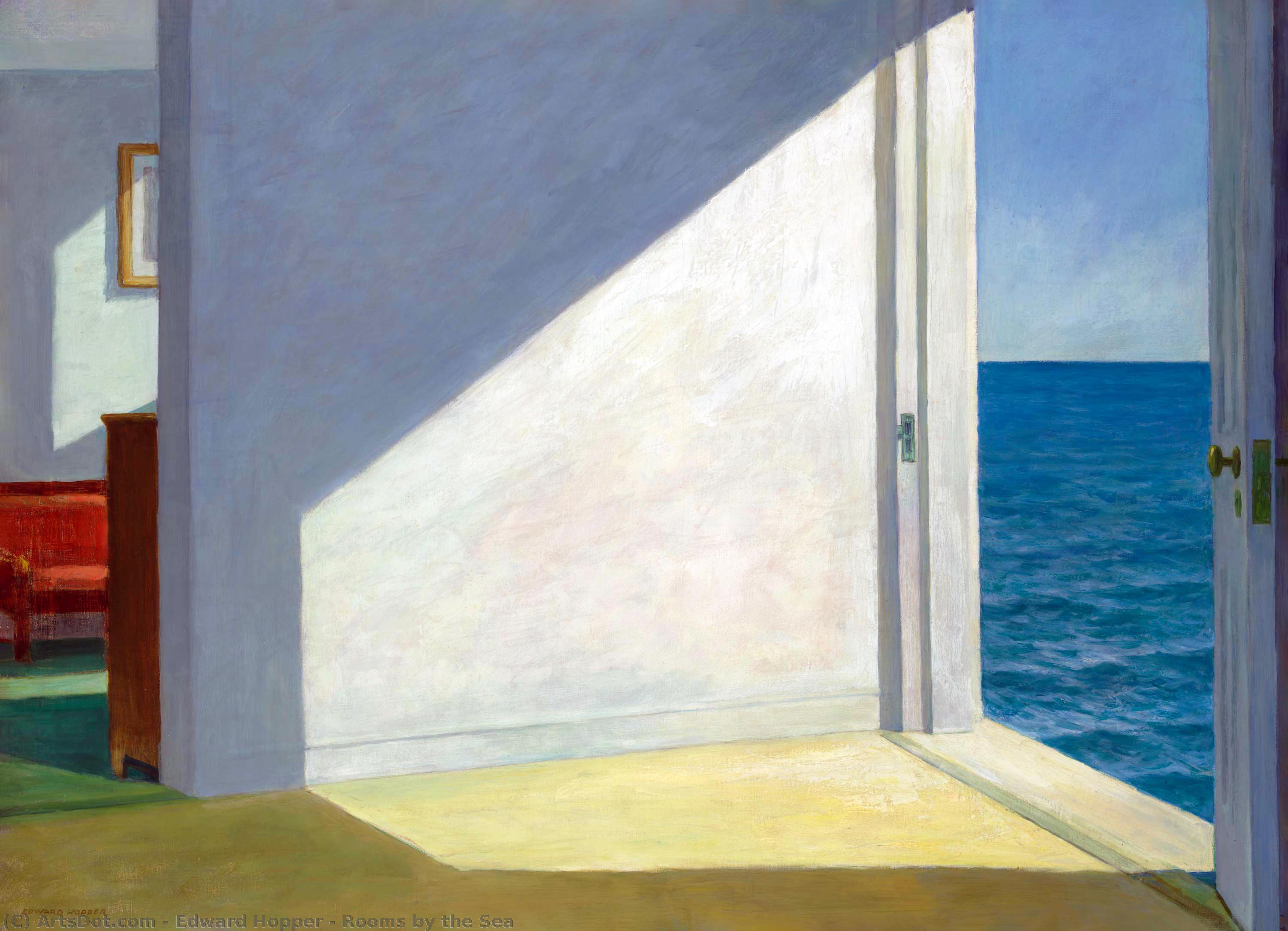 Wikoo.org - موسوعة الفنون الجميلة - اللوحة، العمل الفني Edward Hopper - Rooms by the Sea, Yale University Art Gallery,