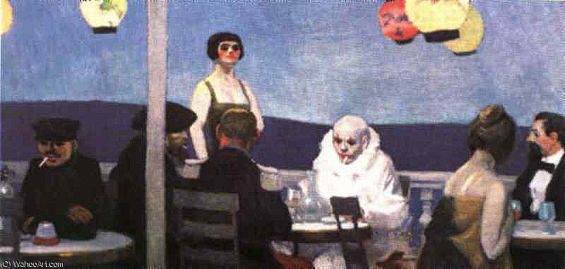 WikiOO.org - Enciklopedija dailės - Tapyba, meno kuriniai Edward Hopper - Soir bleu, Whitney Museum of American Art, New