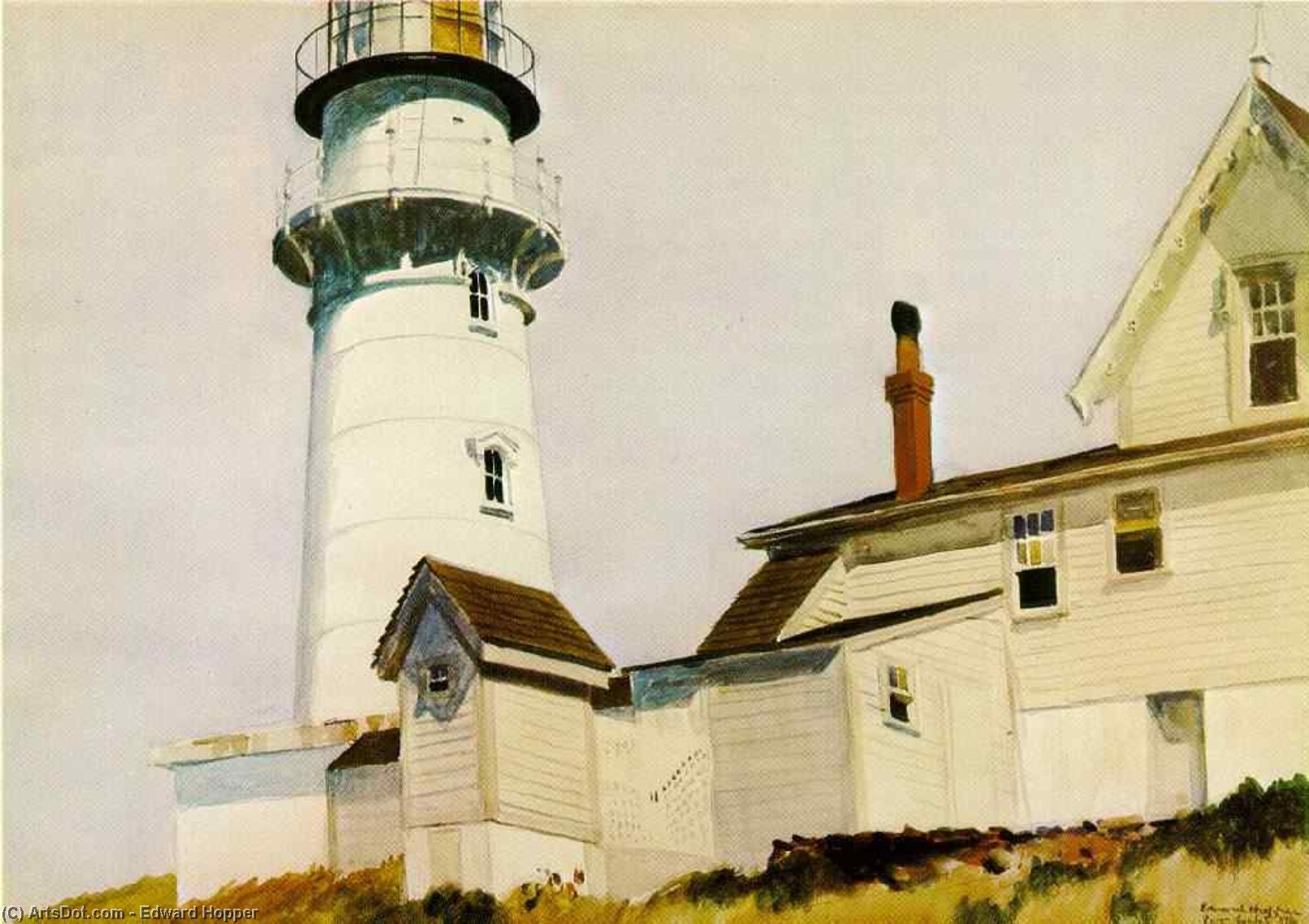 WikiOO.org - Güzel Sanatlar Ansiklopedisi - Resim, Resimler Edward Hopper - Light at Two lights, Collection of Blount, Inc.