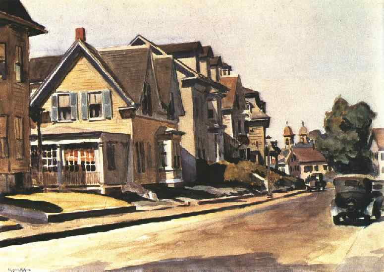Wikioo.org - The Encyclopedia of Fine Arts - Painting, Artwork by Edward Hopper - Prospect Street, Gloucester, , Private collectio