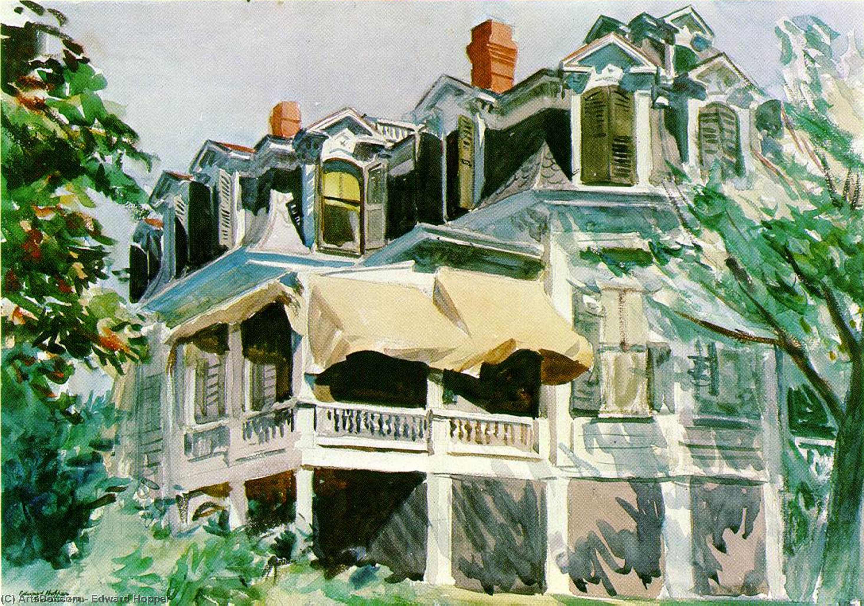 WikiOO.org - Εγκυκλοπαίδεια Καλών Τεχνών - Ζωγραφική, έργα τέχνης Edward Hopper - Mansard roof