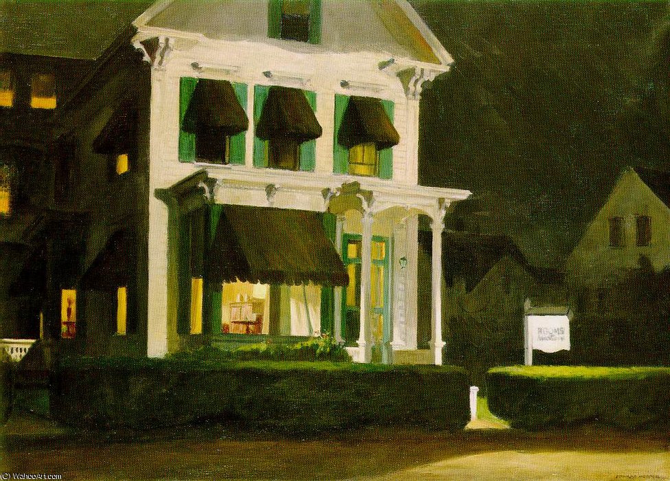 Wikioo.org – La Enciclopedia de las Bellas Artes - Pintura, Obras de arte de Edward Hopper - habitaciones Los turistas
