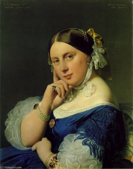 Wikioo.org - The Encyclopedia of Fine Arts - Painting, Artwork by Jean Auguste Dominique Ingres - Delphine Ramel, Madame Ingres, Oscar Reinhart c