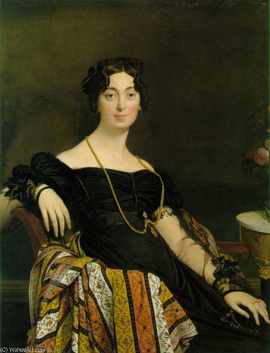 Wikioo.org - สารานุกรมวิจิตรศิลป์ - จิตรกรรม Jean Auguste Dominique Ingres - Francoise poncelle, madame leblanc, metropolita