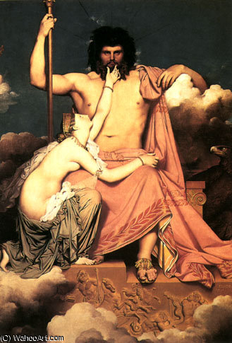 Wikioo.org - สารานุกรมวิจิตรศิลป์ - จิตรกรรม Jean Auguste Dominique Ingres - Jupiter thetis