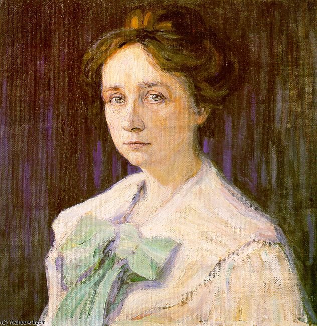 Wikioo.org - The Encyclopedia of Fine Arts - Painting, Artwork by Wassily Kandinsky - Portrait of Gabriele Münter