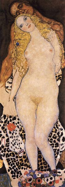 WikiOO.org - Enciclopédia das Belas Artes - Pintura, Arte por Gustav Klimt - Adam och eva wien