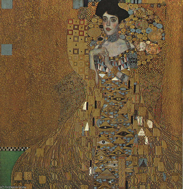 Wikioo.org - The Encyclopedia of Fine Arts - Painting, Artwork by Gustav Klimt - Adele Bloch-Bauer I, oil on canvas,