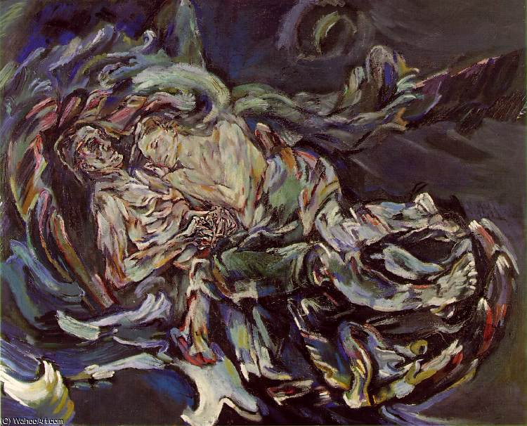 Wikioo.org - The Encyclopedia of Fine Arts - Painting, Artwork by Oskar Kokoschka - Die Windsbraut (The tempest), Öf