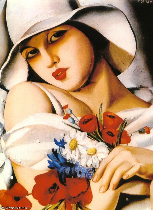 Wikioo.org - The Encyclopedia of Fine Arts - Painting, Artwork by Tamara De Lempicka - In the middle of summer