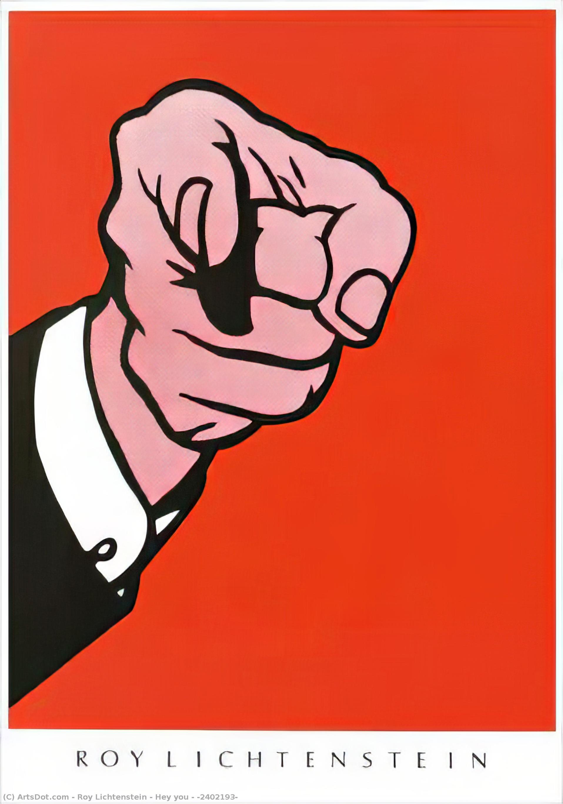 WikiOO.org - Encyclopedia of Fine Arts - Målning, konstverk Roy Lichtenstein - Hey you - (2402193)