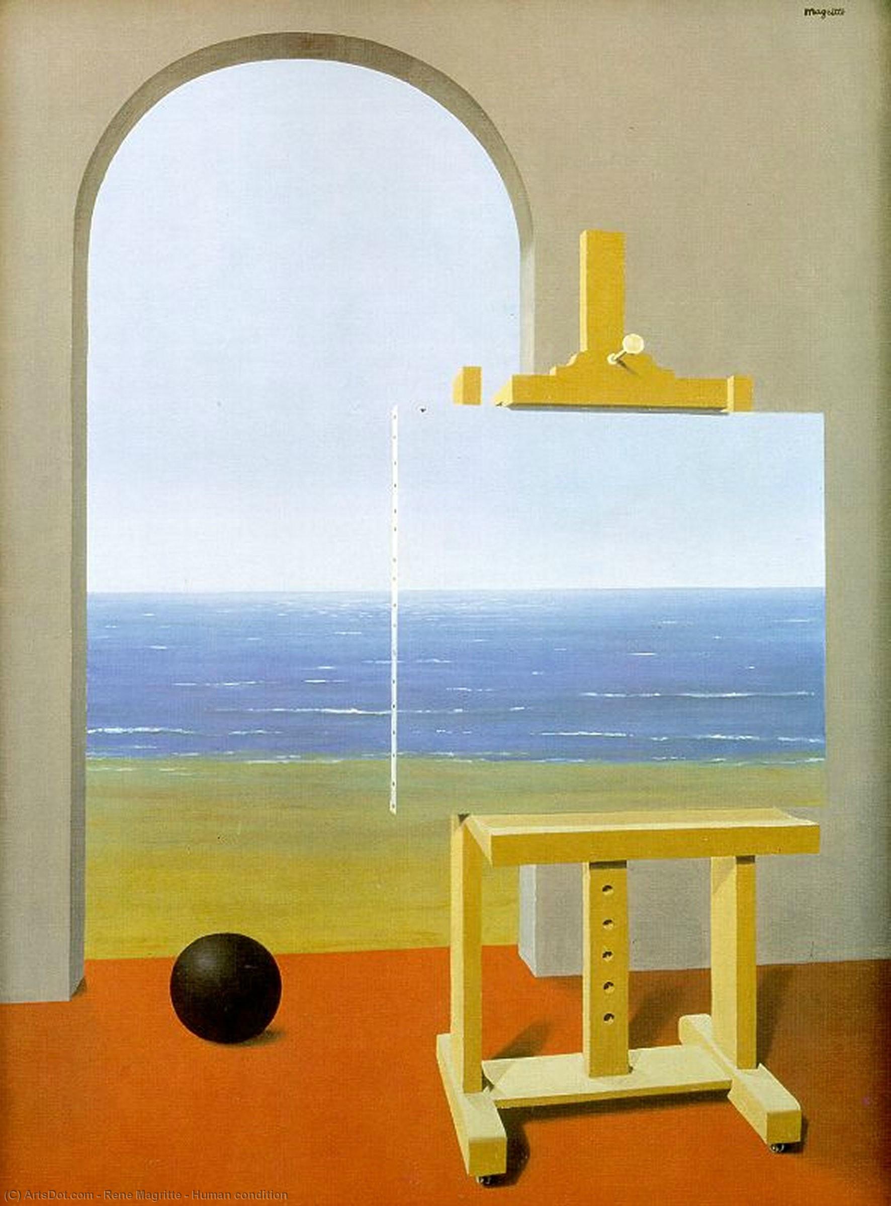 Wikioo.org - The Encyclopedia of Fine Arts - Painting, Artwork by Rene Magritte - Human condition