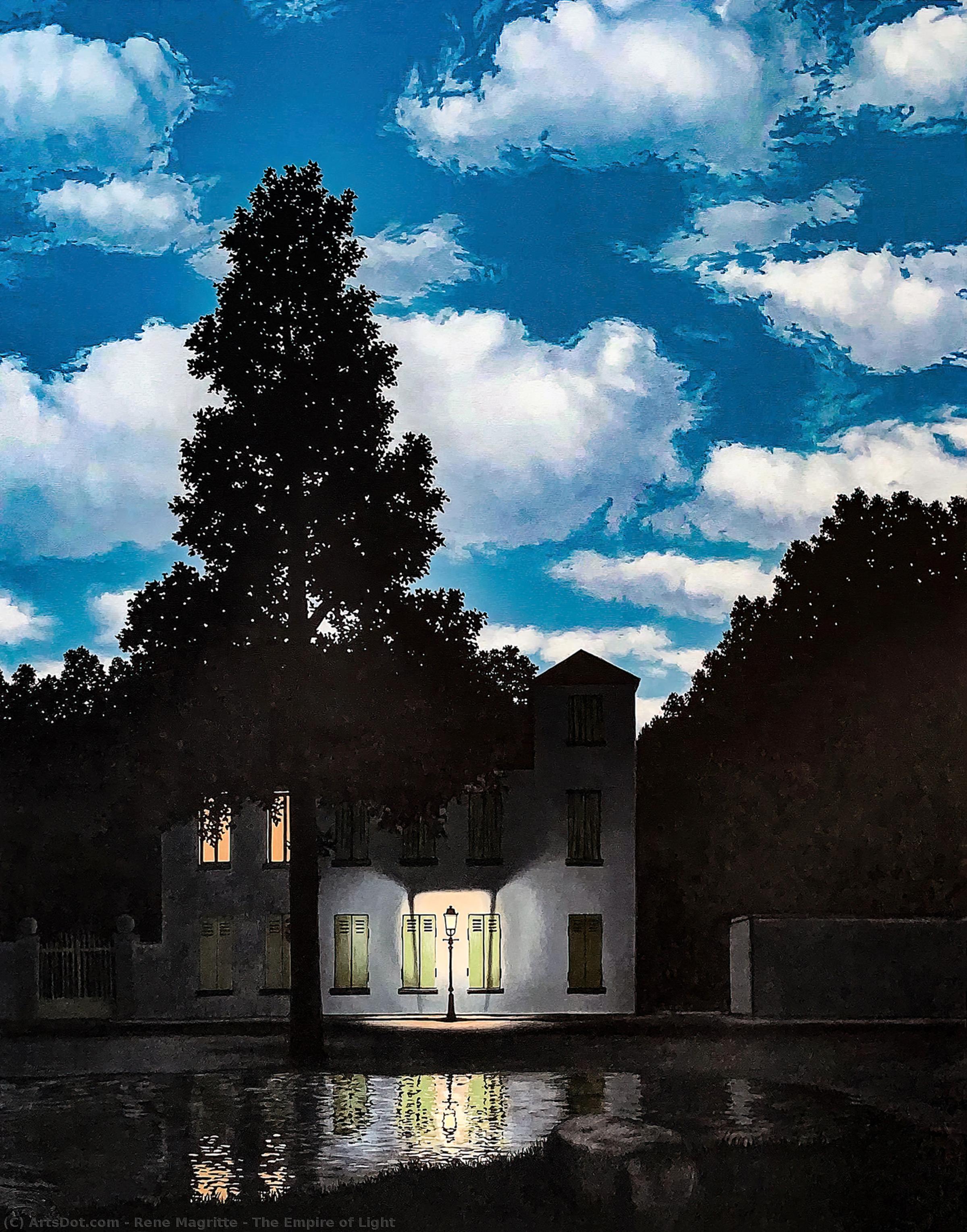 WikiOO.org - Encyclopedia of Fine Arts - Maleri, Artwork Rene Magritte - The Empire of Light
