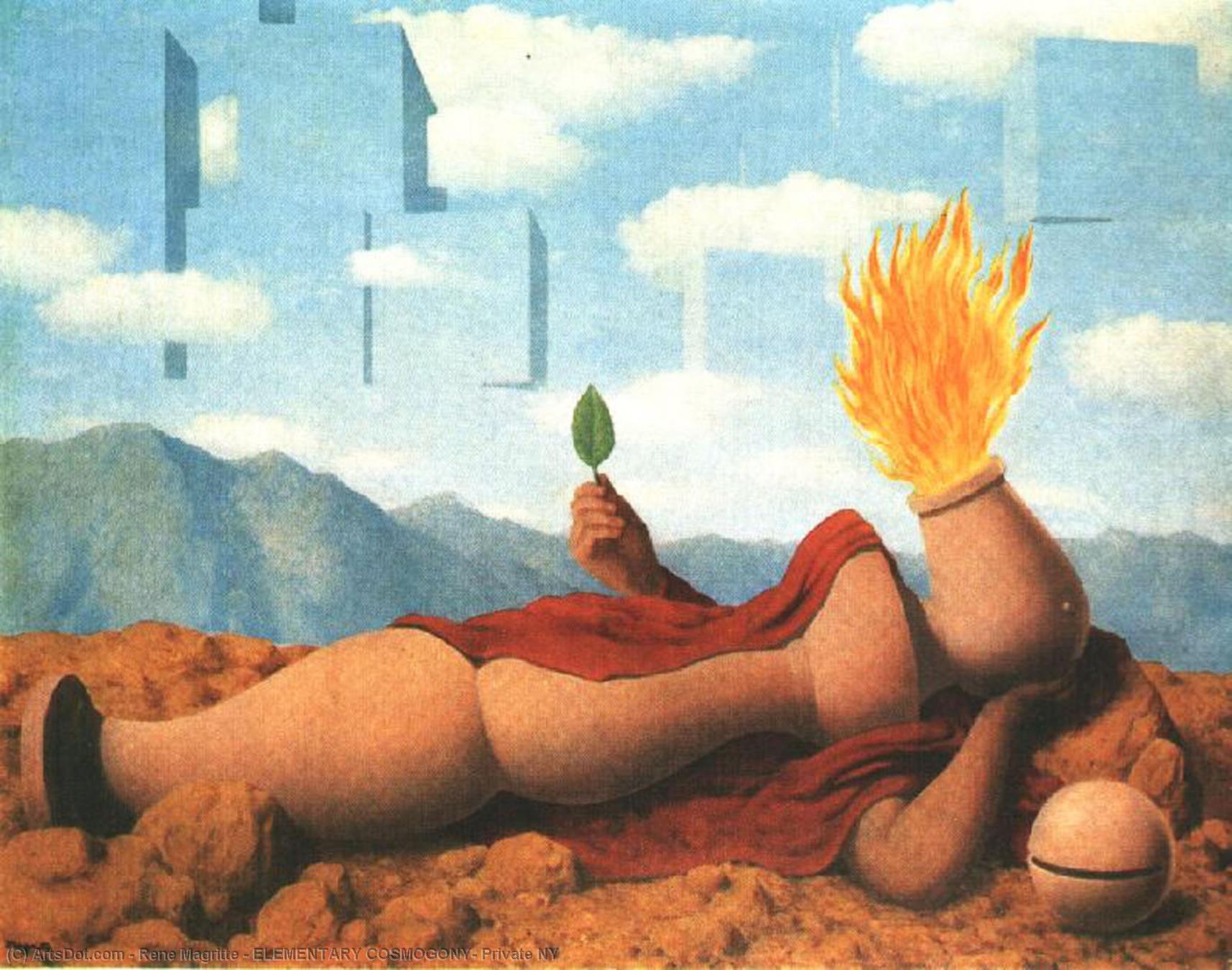 Wikioo.org - The Encyclopedia of Fine Arts - Painting, Artwork by Rene Magritte - ELEMENTARY COSMOGONY, Private NY