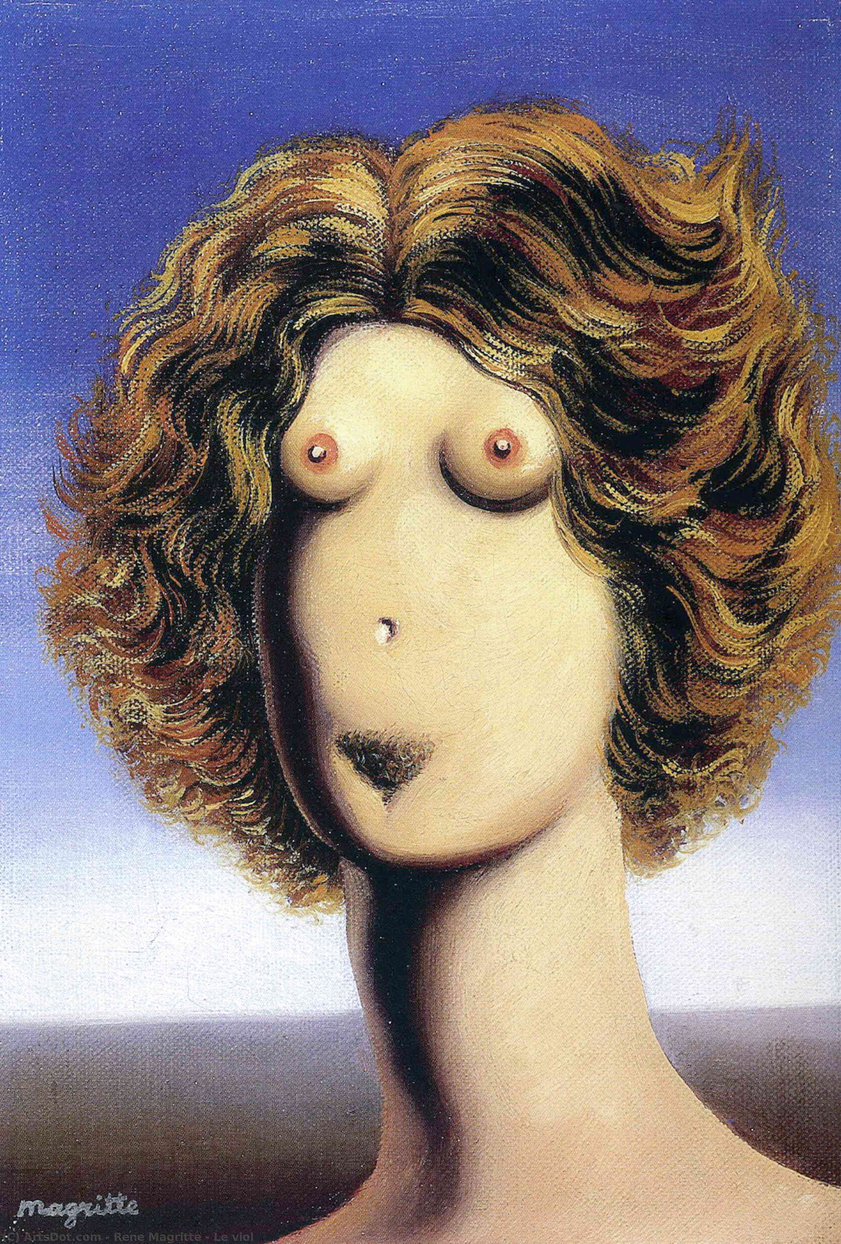WikiOO.org - Encyclopedia of Fine Arts - Målning, konstverk Rene Magritte - Le viol