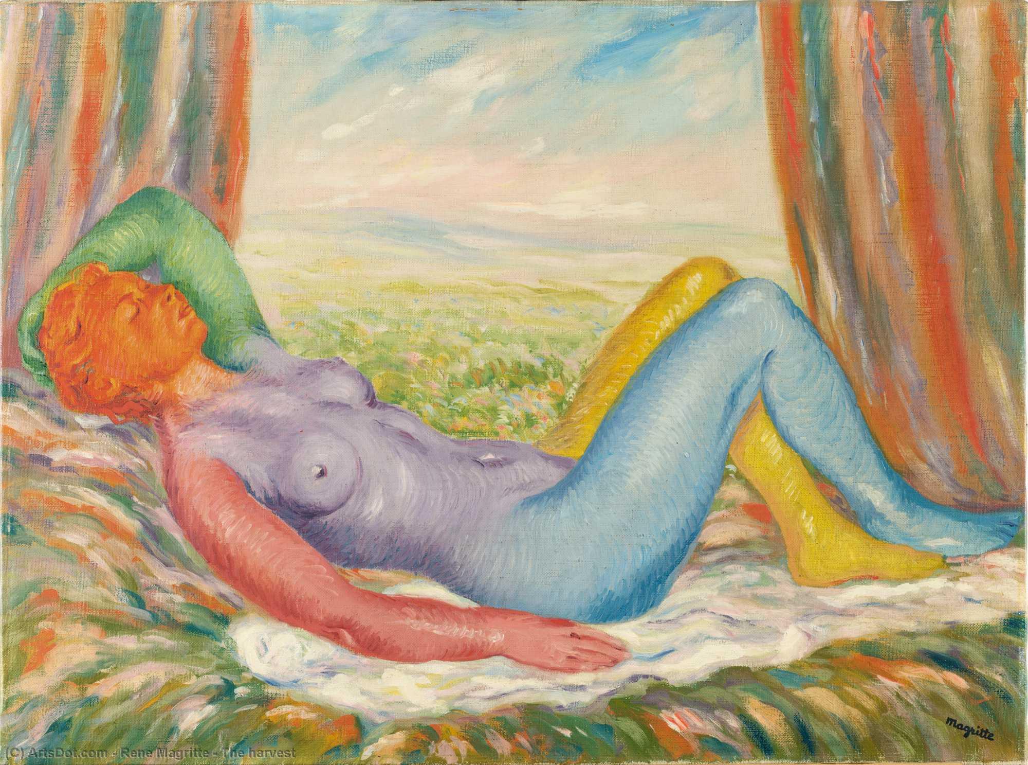 Wikoo.org - موسوعة الفنون الجميلة - اللوحة، العمل الفني Rene Magritte - The harvest