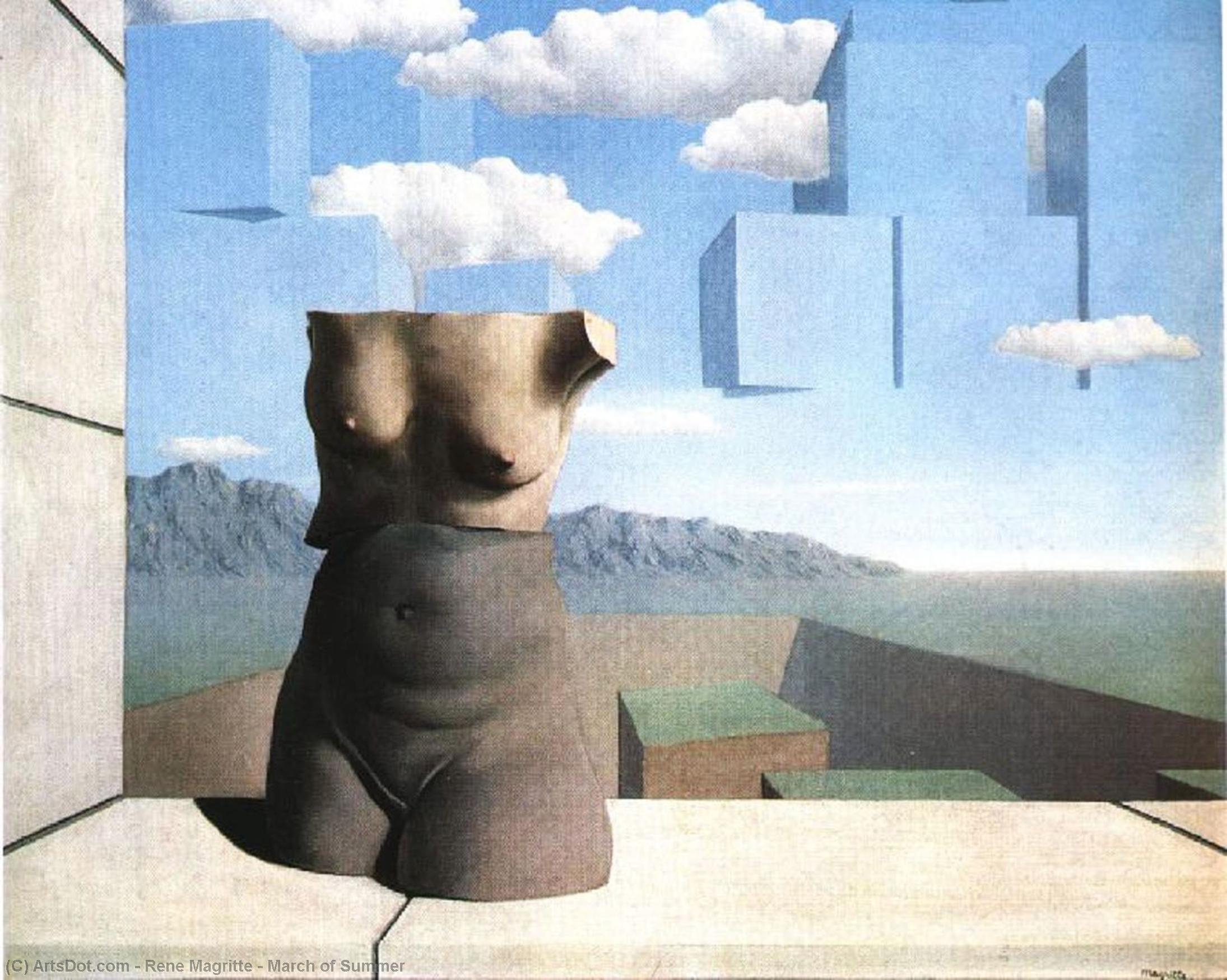 Wikioo.org - The Encyclopedia of Fine Arts - Painting, Artwork by Rene Magritte - March of Summer