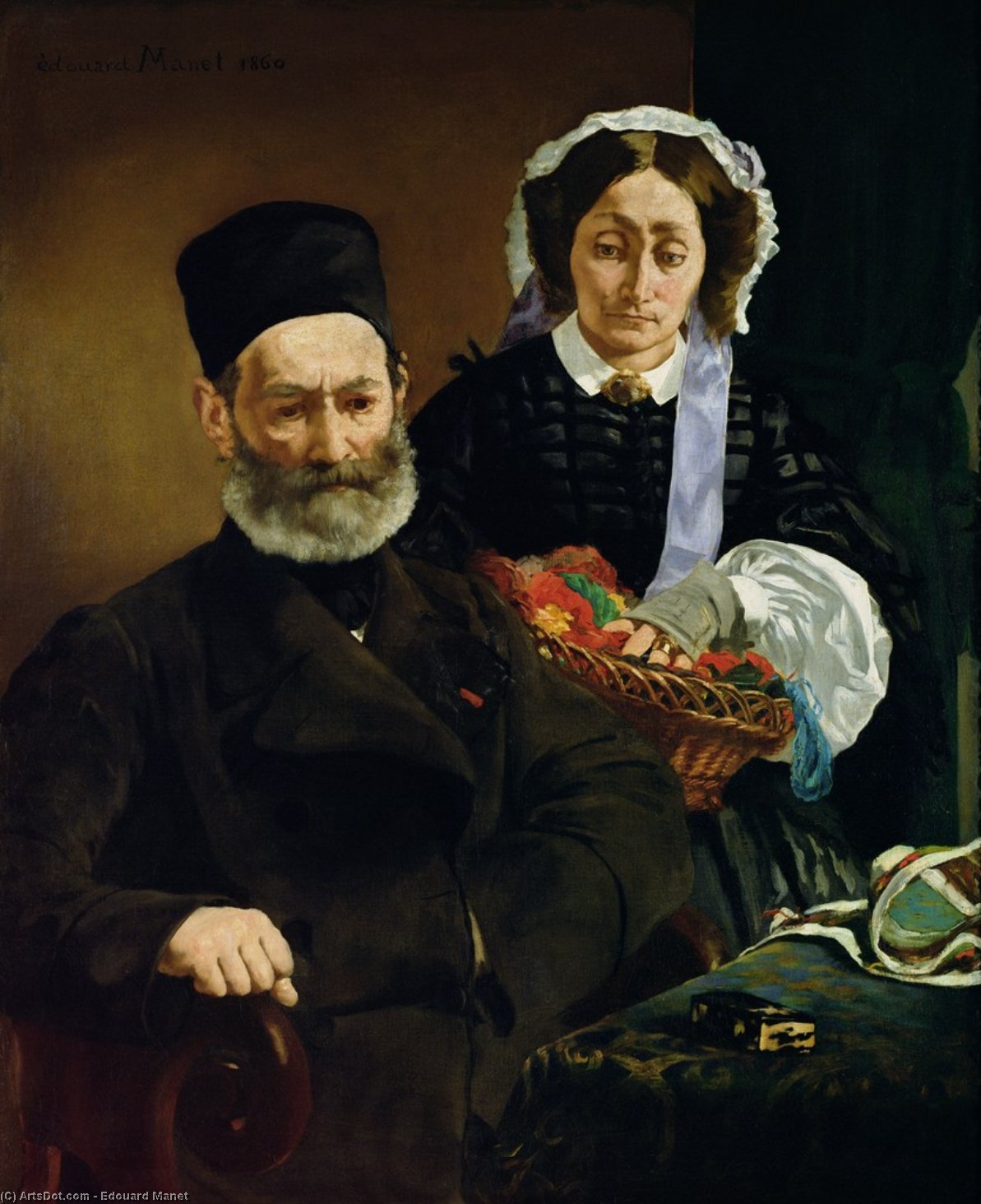 WikiOO.org - 백과 사전 - 회화, 삽화 Edouard Manet - Portrait of M. and Mme. Auguste Manet