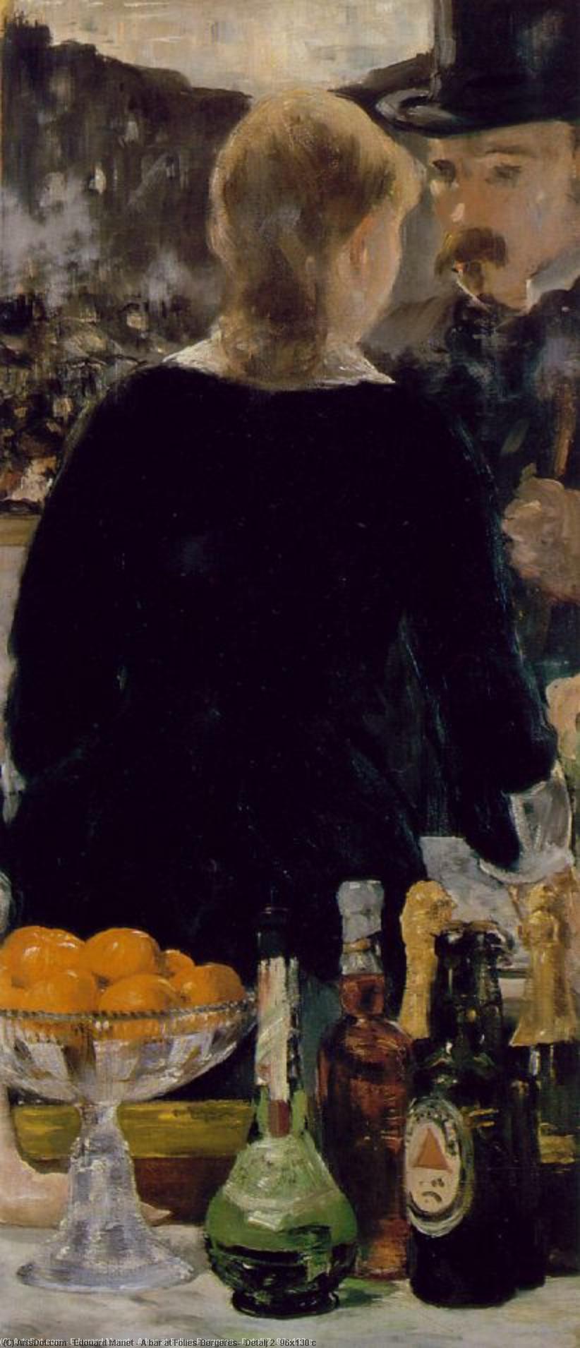 WikiOO.org - Enciclopedia of Fine Arts - Pictura, lucrări de artă Edouard Manet - A bar at Folies-Bergeres, (Detalj 2) 96x130 c