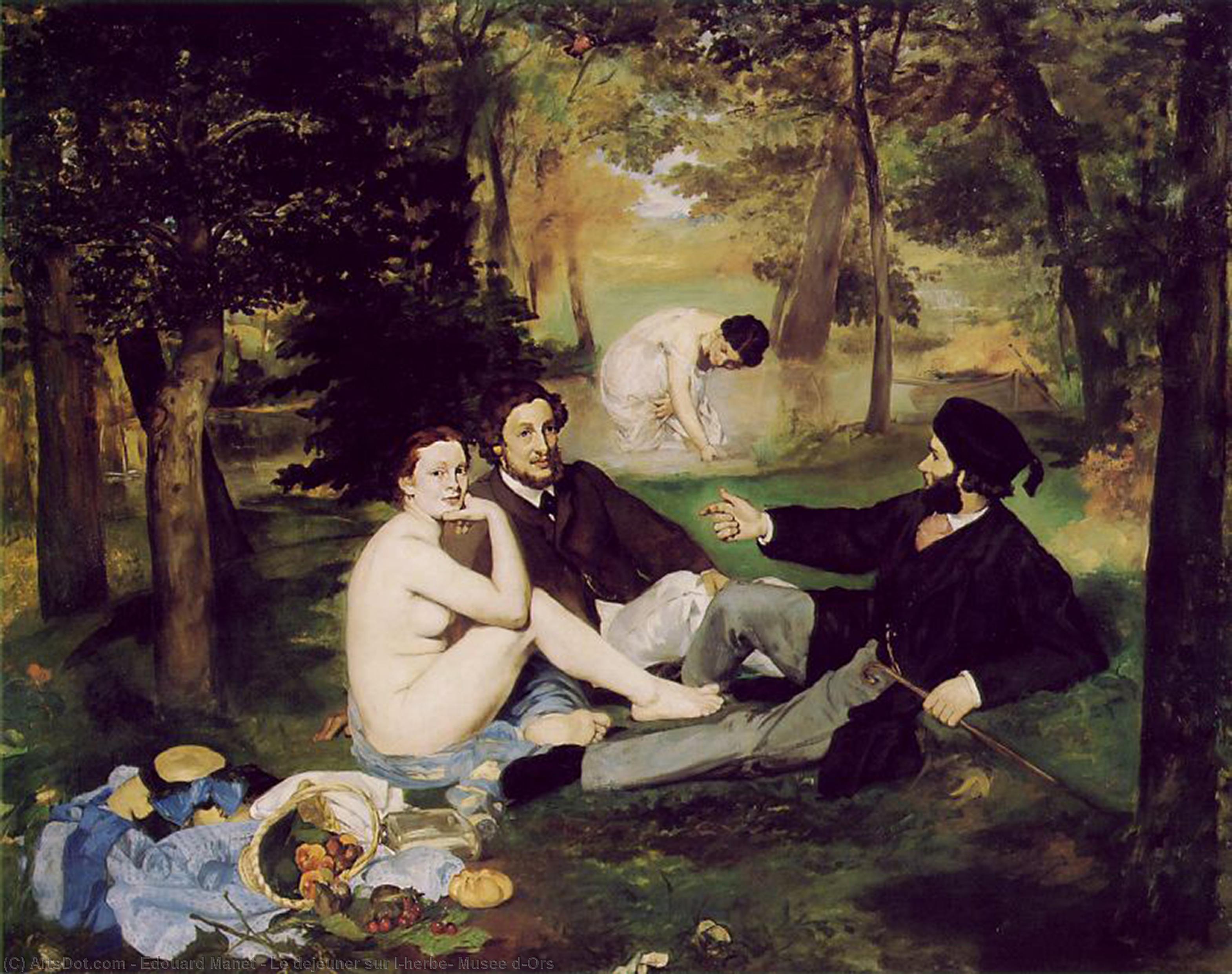 WikiOO.org - Enciklopedija dailės - Tapyba, meno kuriniai Edouard Manet - Le dejeuner sur l'herbe, Musee d'Ors